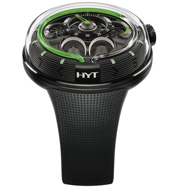Swiss luxury 2019 HYT H1.0 Green H02021 Replica watch